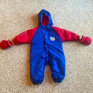 Official NY Giants Reebok Team Apparel Snowsuit - 18 months